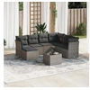 Image de Salon de jardin modulable resine tressee gris 8 pieces 55 x 62 x 69 cm 7 personnes