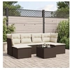 Image de Salon de jardin modulable GENERIQUE 6 personnes resine tressee 7 pieces 55 x 62 x 69 cm marron