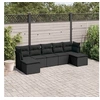 Image de Salon de jardin modulable 7 pieces Resine tressee Noir 7 personnes 55 x 62 x 69 cm