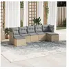 Image de Salon de Jardin avec Coussins 7 pcs, Canapés avec Pieds Réglables, Ensemble de Meubles d'Extérieur Patio Terrasse, 3218032
