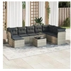Image de Salon de Jardin avec Coussins 9 pcs, Canapés avec Pieds Réglables, Ensemble de Meubles d'Extérieur Patio Terrasse, 3218062