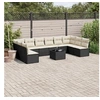 Image de Salon de jardin modulable resine tressee noir 11 pieces 55.0 x 62 x 69 10 personnes