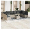 Image de Salon de Jardin avec Coussins 11 pcs, Canapés avec Pieds Réglables, Ensemble de Meubles d'Extérieur Patio Terrasse, 3218102