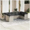 Image de Salon de jardin modulable - Pack de 9 pièces - résine tressée Gris 55x62x69 cm