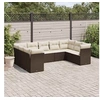 Image de Salon de Jardin avec Coussins 9 pcs, Canapés de Terrasse, Ensemble de Meubles de Patio, Mobilier d'Extérieur, Marron 3218133