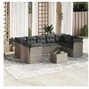 Image de Salon de jardin modulable resine tressee gris 9 personnes 55 x 62 x 69 cm 10 pieces