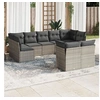 Image de Salon de jardin modulable rotin gris 9 pieces 9 personnes