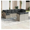 Image de Salon de Jardin avec Coussins 9 pcs, Canapés avec Pieds Réglables, Ensemble de Meubles d'Extérieur Patio Terrasse, 3218152