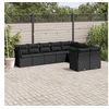 Image de Salon de jardin modulable resine tressee 9 personnes 9 pieces 55 x 62 x 69 cm noir