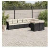 Image de Salon de Jardin avec Coussins 9 pcs, Canapés de Terrasse, Ensemble de Meubles de Patio, Mobilier d'Extérieur, Noir 3218166