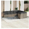 Image de Salon de jardin modulable resine tressee gris 9 pieces 9 personnes