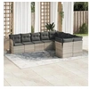 Image de Salon de Jardin avec Coussins 9 pcs, Canapés avec Pieds Réglables, Ensemble de Meubles d'Extérieur Patio Terrasse, 3218172