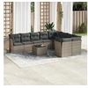 Image de Salon de jardin modulable - Lot de 10 pieces - Resine tressee Gris - 9 personnes - 62 x 55 x 69 cm