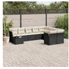 Image de Salon de Jardin avec Coussins 10 pcs, Canapés de Terrasse, Ensemble de Meubles de Patio, Mobilier d'Extérieur, Noir 3218186