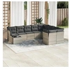 Image de Salon de jardin modulable 10 pieces gris resine tressee 55 x 62 x 69 cm