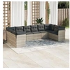 Image de Salon de jardin modulable gris rotin 10 pieces 55 x 62 x 69 cm