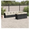 Image de Salon de Jardin avec Coussins 10 pcs, Canapés de Terrasse, Ensemble de Meubles de Patio, Mobilier d'Extérieur, Noir 3218216