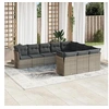 Image de Salon de jardin modulable rotin gris 10 pieces 10 personnes