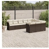 Image de Salon de Jardin avec Coussins 10 pcs, Canapés de Terrasse, Ensemble de Meubles de Patio, Mobilier d'Extérieur, Marron 3218223