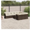 Image de Salon de Jardin avec Coussins 11 pcs, Canapés de Terrasse, Ensemble de Meubles de Patio, Mobilier d'Extérieur, Marron 3218233