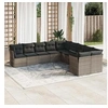 Image de Salon de Jardin avec Coussins 10 pcs, Canapés avec Pieds Réglables, Ensemble de Meubles d'Extérieur Patio Terrasse, 3218240