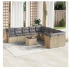 Image de Salon de jardin modulable GENERIQUE 10 personnes 11 pieces resine tressee 55 x 62 x 69 cm beige