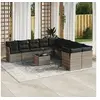 Image de Salon de Jardin avec Coussins 11 pcs, Canapés avec Pieds Réglables, Ensemble de Meubles d'Extérieur Patio Terrasse, 3218252