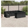 Image de Salon de jardin 11 pcs avec coussins noir résine tressée 3218255
