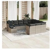 Image de Salon de Jardin avec Coussins 11 pcs, Canapés avec Pieds Réglables, Ensemble de Meubles d'Extérieur Patio Terrasse, 3218262
