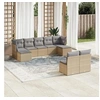 Image de Salon de jardin modulable rotin beige 9 pieces 55 x 62 x 69 cm 9 personnes