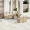 Image de Salon de jardin modulable GENERIQUE 9 personnes resine tressee 55 x 62 x 69 cm 10 pieces