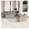 Image de Salon de jardin modulable resine tressee beige 9 pieces 55 x 62 x 69 cm 9 personnes