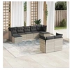 Image de Salon de Jardin avec Coussins 9 pcs, Canapés avec Pieds Réglables, Ensemble de Meubles d'Extérieur Patio Terrasse, 3218312