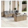 Image de Salon de jardin modulable rotin beige 2 personnes 55 x 62 x 69 cm 11 pieces