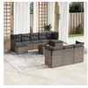 Image de Salon de Jardin avec Coussins 11 pcs, Canapés de Terrasse, Ensemble de Meubles de Patio, Mobilier d'Extérieur, Gris 3218340