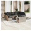 Image de Salon de Jardin avec Coussins 13 pcs, Canapés de Terrasse, Ensemble de Meubles d'Extérieur Patio, Moderne, Noir 3218445