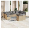 Image de Salon de jardin modulable resine tressee beige 12 pieces 55.0 x 62 x 69 12 personnes