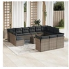 Image de Salon de Jardin avec Coussins 12 pcs, Canapés de Terrasse, Ensemble de Meubles de Patio, Mobilier d'Extérieur, Beige 3258874