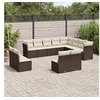 Image de Salon de jardin modulable resine tressee marron 12 pieces 55.0 x 62 x 69 12 personnes