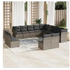 Image de Salon de jardin modulable gris resine tressee 13 pieces 55.0 x 62 x 69 cm