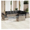 Image de Salon de Jardin avec Coussins 11 pcs, Canapés de Terrasse, Ensemble de Meubles de Patio, Mobilier d'Extérieur, Beige 3250087