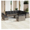 Image de Salon de Jardin avec Coussins 11 pcs, Canapés de Terrasse, Ensemble de Meubles de Patio, Mobilier d'Extérieur, Beige 3271485