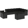 Image de 12 personnes 12 pieces noir resine tressee salon de jardin modulable
