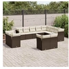Image de Salon de Jardin avec Coussins 12 pcs, Canapés de Terrasse, Ensemble de Meubles d'Extérieur Patio, Moderne, Marron 3218533