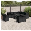 Image de Salon de jardin modulable noir resine tressee 12 personnes 55.0 x 62 x 69 cm 13 pieces