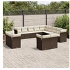 Image de Salon de Jardin avec Coussins 13 pcs, Canapés de Patio, Ensemble de Meubles, Mobilier de Terrasse Extérieur, Marron 3218553