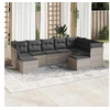Image de Salon de Jardin avec Coussins 9 pcs, Canapés de Patio, Ensemble de Meubles, Mobilier de Terrasse Extérieur, Gris 3218572