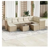 Image de Salon de jardin modulable GENERIQUE 10 pieces 9 personnes resine tressee 55 x 62 x 69 cm beige