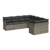 Image de Salon de jardin 8 pcs avec coussins gris résine tressée 3218590