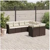 Image de Salon de Jardin avec Coussins 8 pcs, Canapés avec Pieds Réglables, Ensemble de Meubles d'Extérieur Patio Terrasse, 3218593